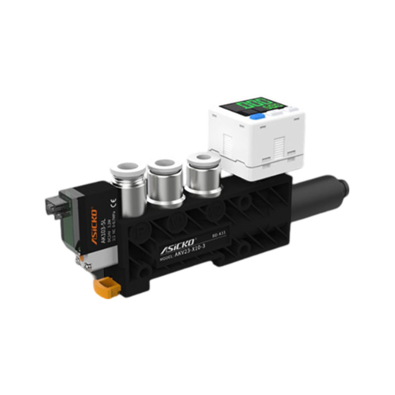 ASICKO With High-Speed Solenoid Valve Integrated Vacuum Generator AKV23 With Negative Pressure Detection